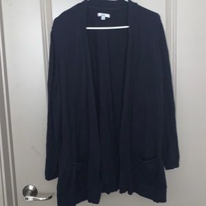 Blue warm long sleeve cardigan